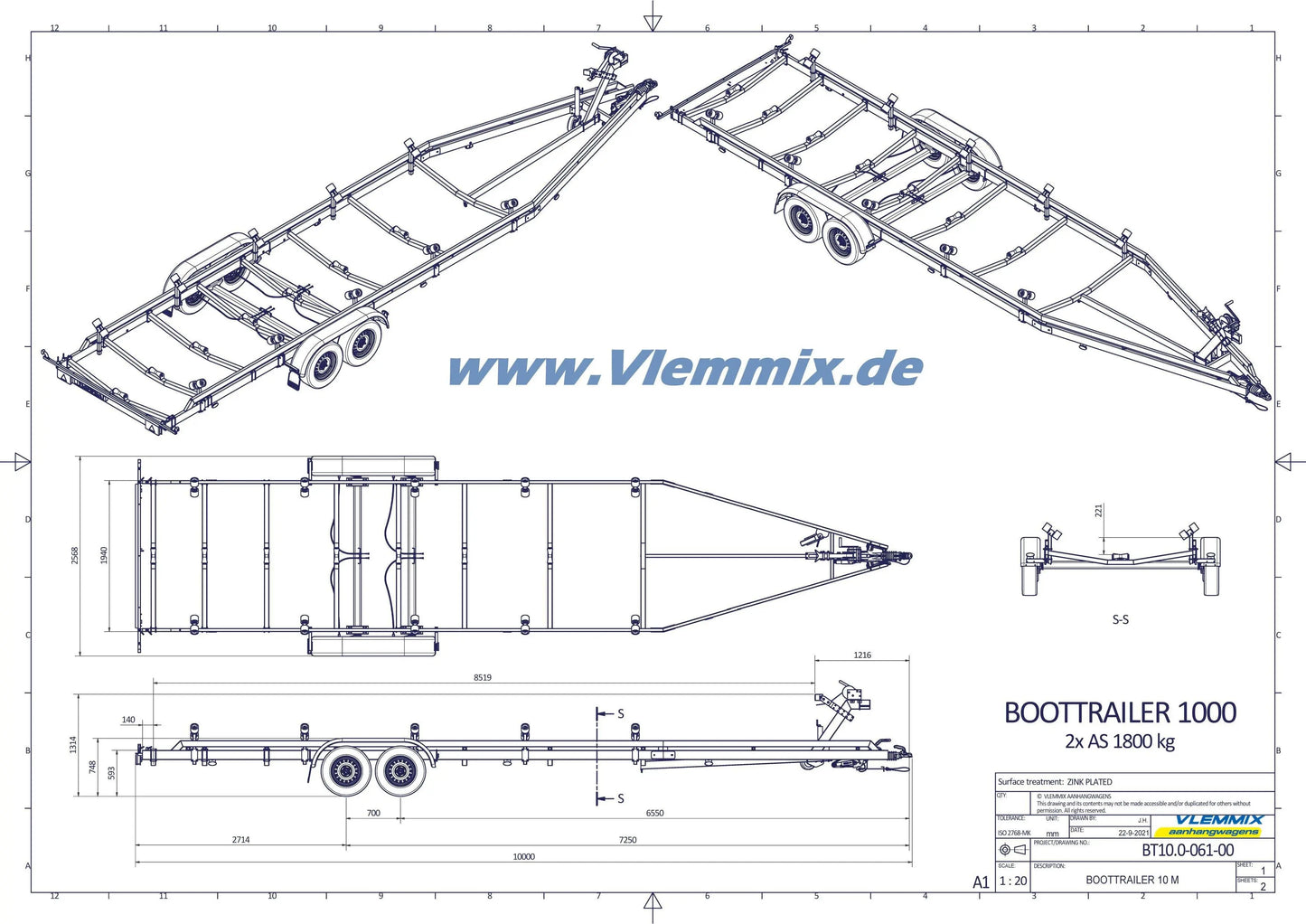 Vlemmix | SMT 3500/10 MB FLEXROLL EU-Trailer