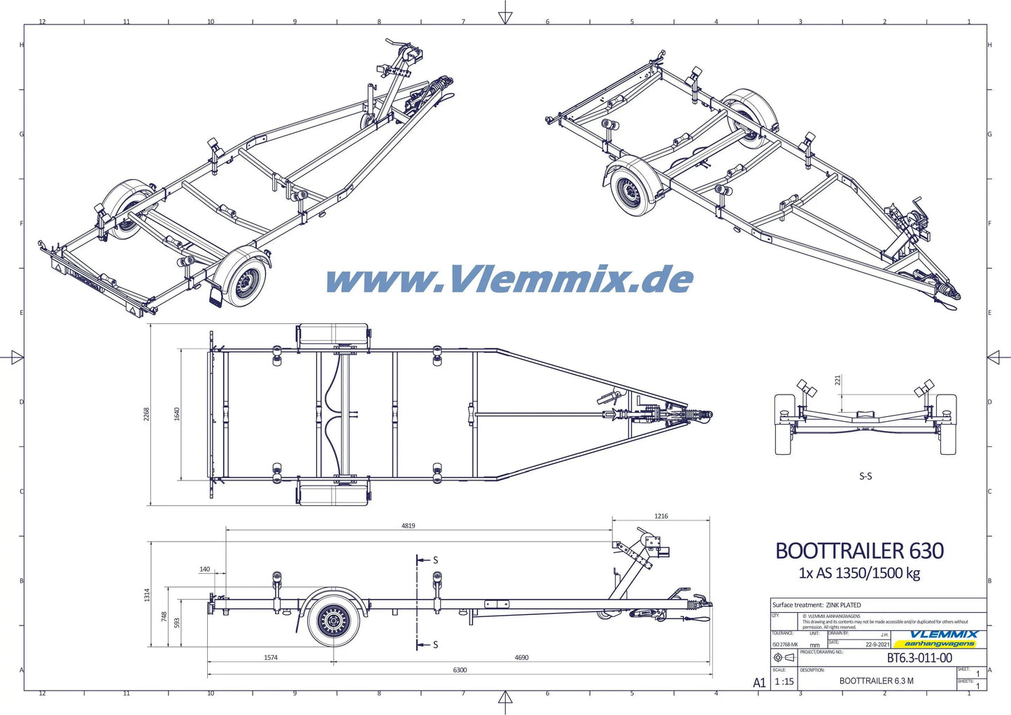 Vlemmix | SMT 1500 MB FLEXROLL EU-Trailer