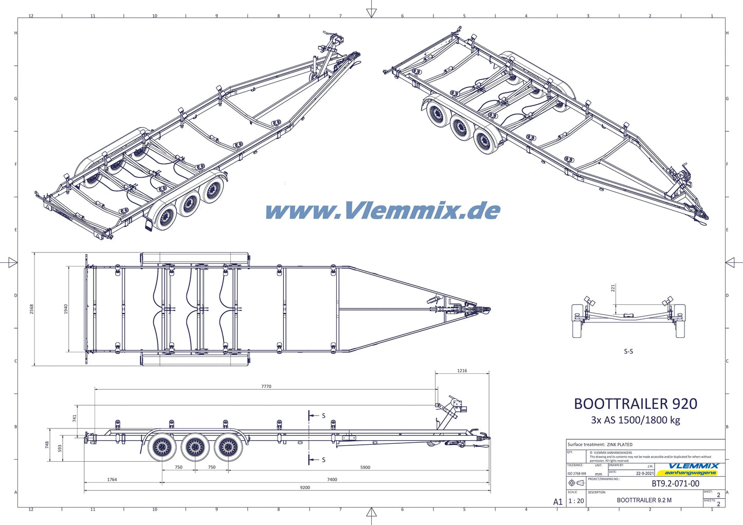 Vlemmix | SMT 5400/9 MB FLEXROLL EU-Trailer
