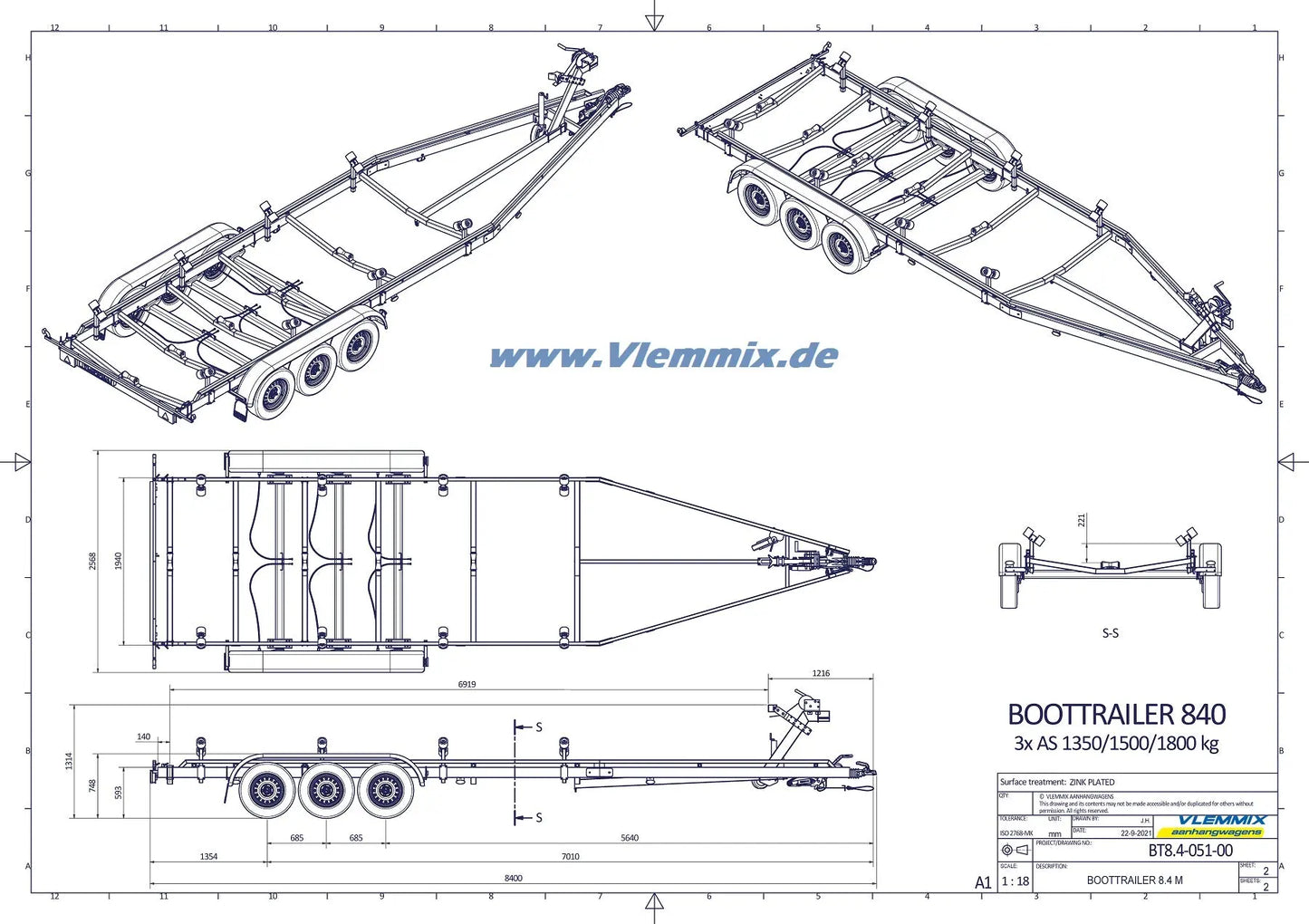 Vlemmix | SMT 4500/7,8 MB EU-Trailer