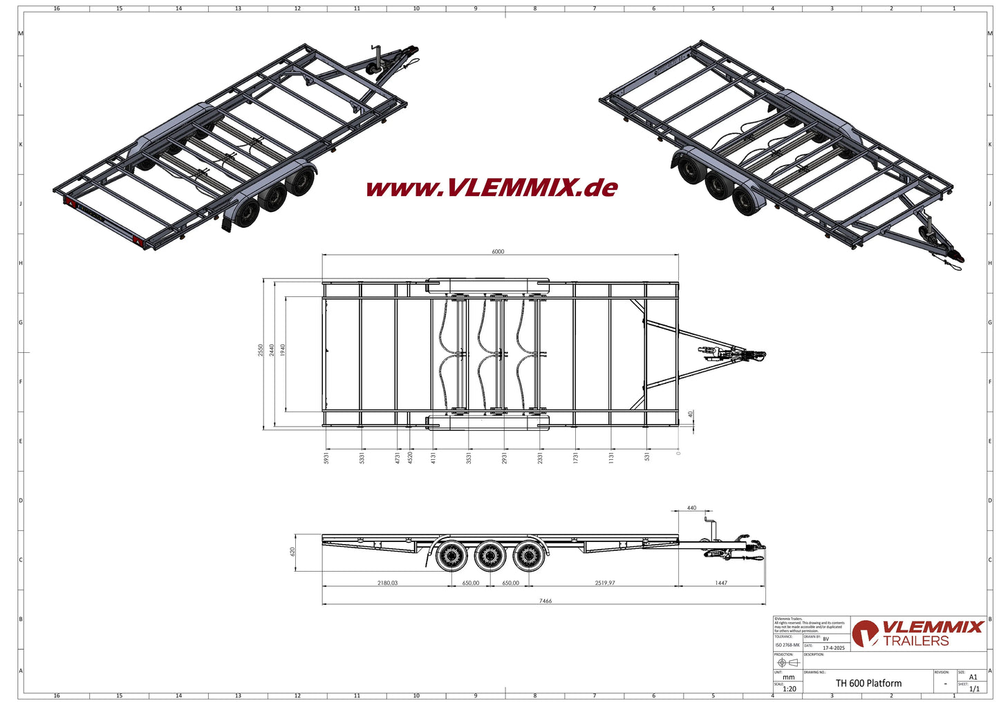 Vlemmix | TH 600 FLATBED 5400 EU-Trailer
