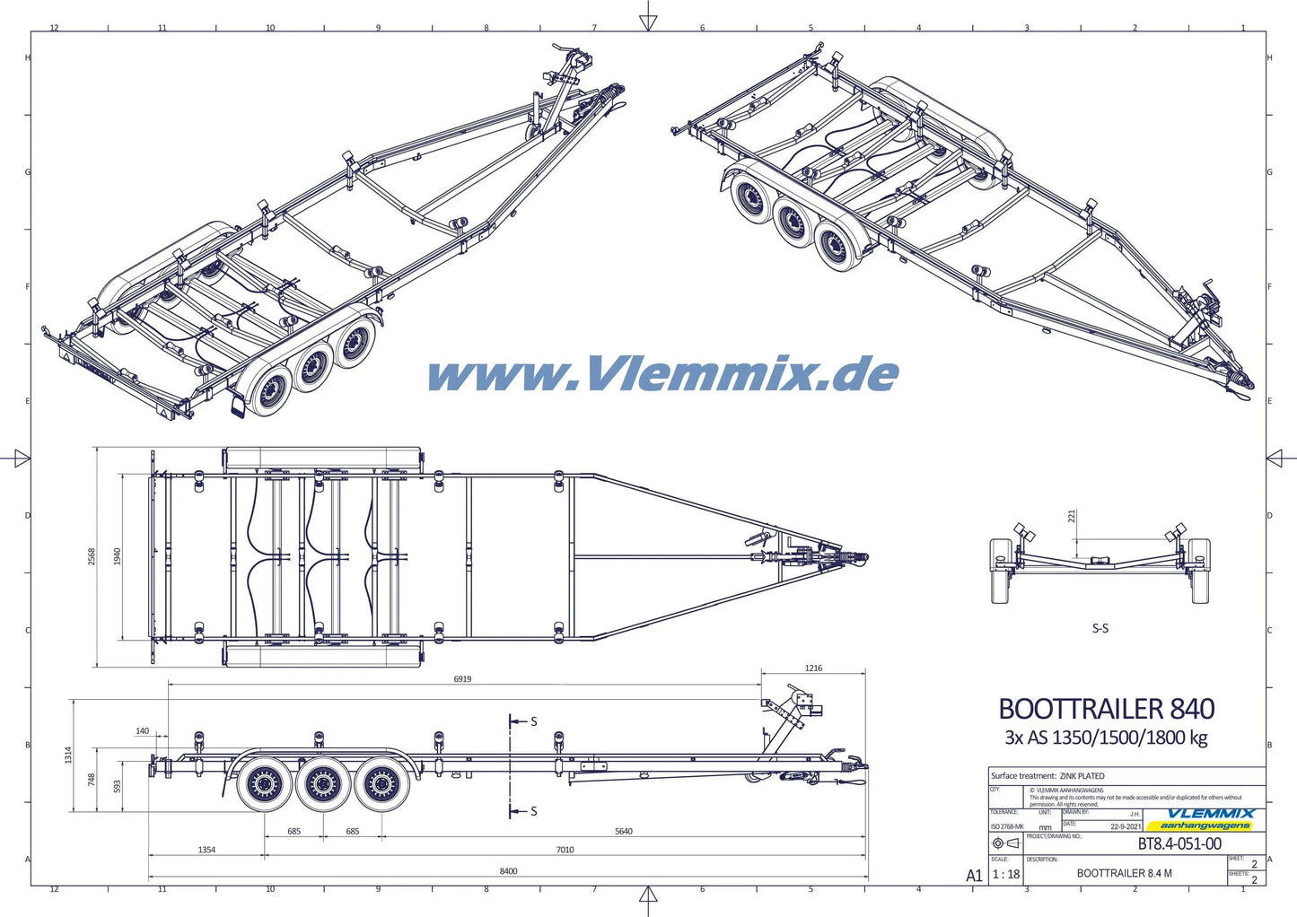 Vlemmix | SMT 5400/8 MB LA EU-Trailer