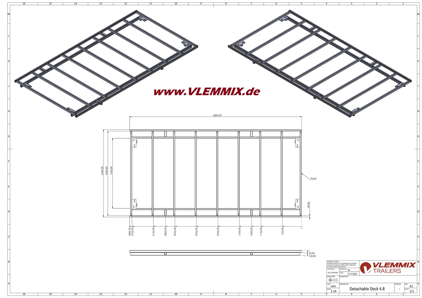 Vlemmix | TH 480 WECHSELPR. 3500 EU-Trailer