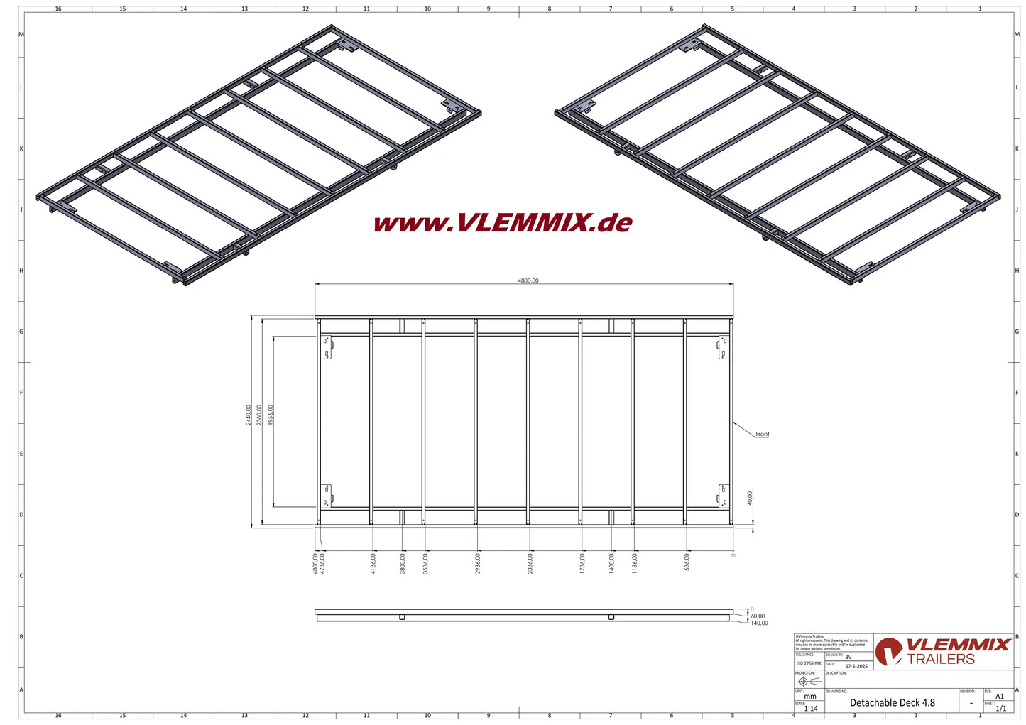 Vlemmix | TH 480 WECHSELPR. 3500 EU-Trailer