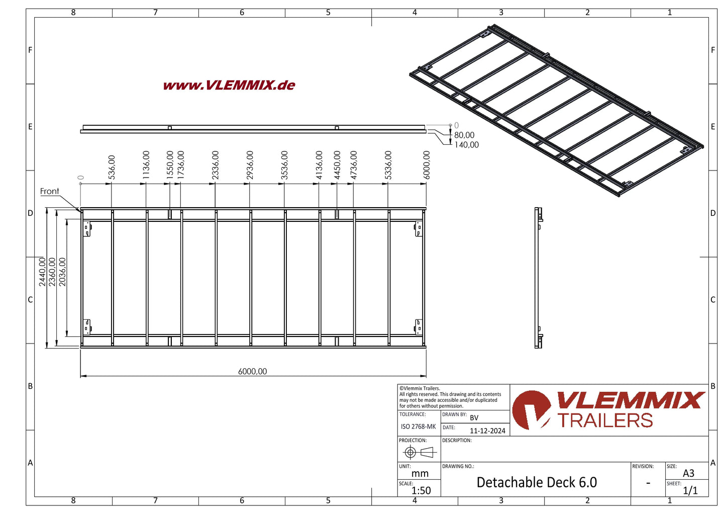 Vlemmix | TH 600 WECHSELPR. 3500 EU-Trailer