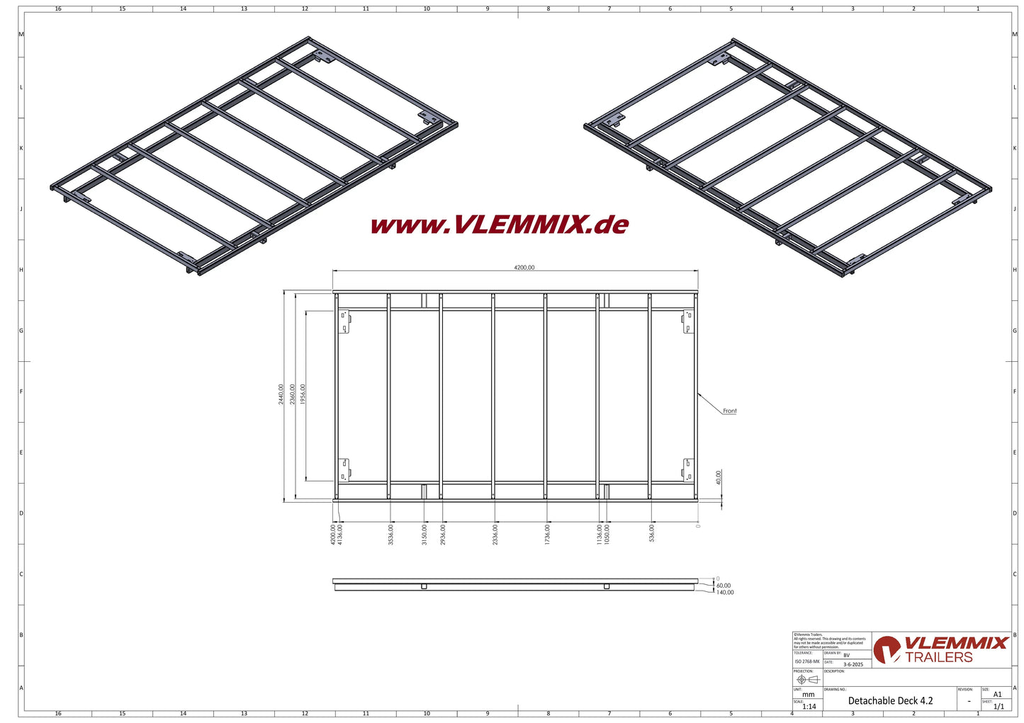 Vlemmix | EXTRA DECK f. WP 420x244 EU-Trailer