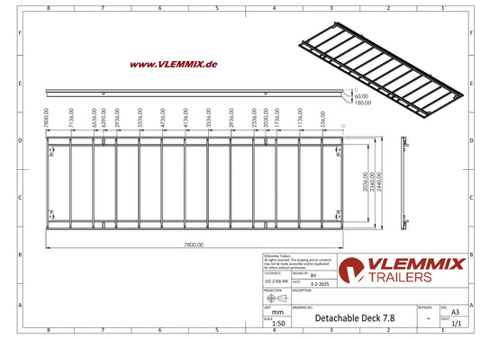 Vlemmix | EXTRA DECK f. WP 780x244 EU-Trailer