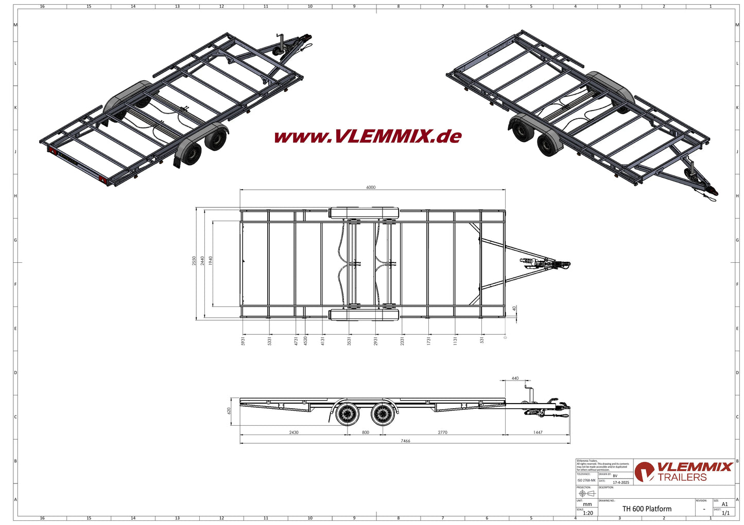 Vlemmix | TH 600 FLATBED 3500 EU-Trailer