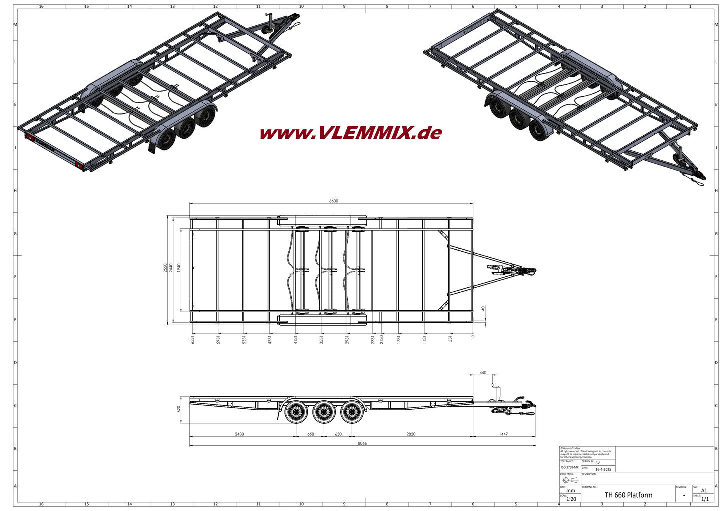 Vlemmix | TH 660 FLATBED 5400 EU-Trailer