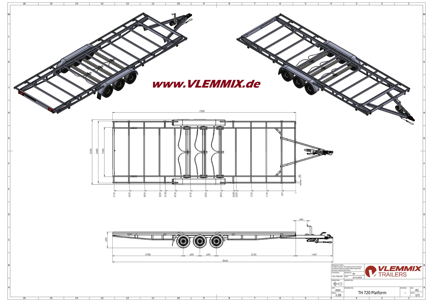 Vlemmix | TH 720 FLATBED 5400 EU-Trailer