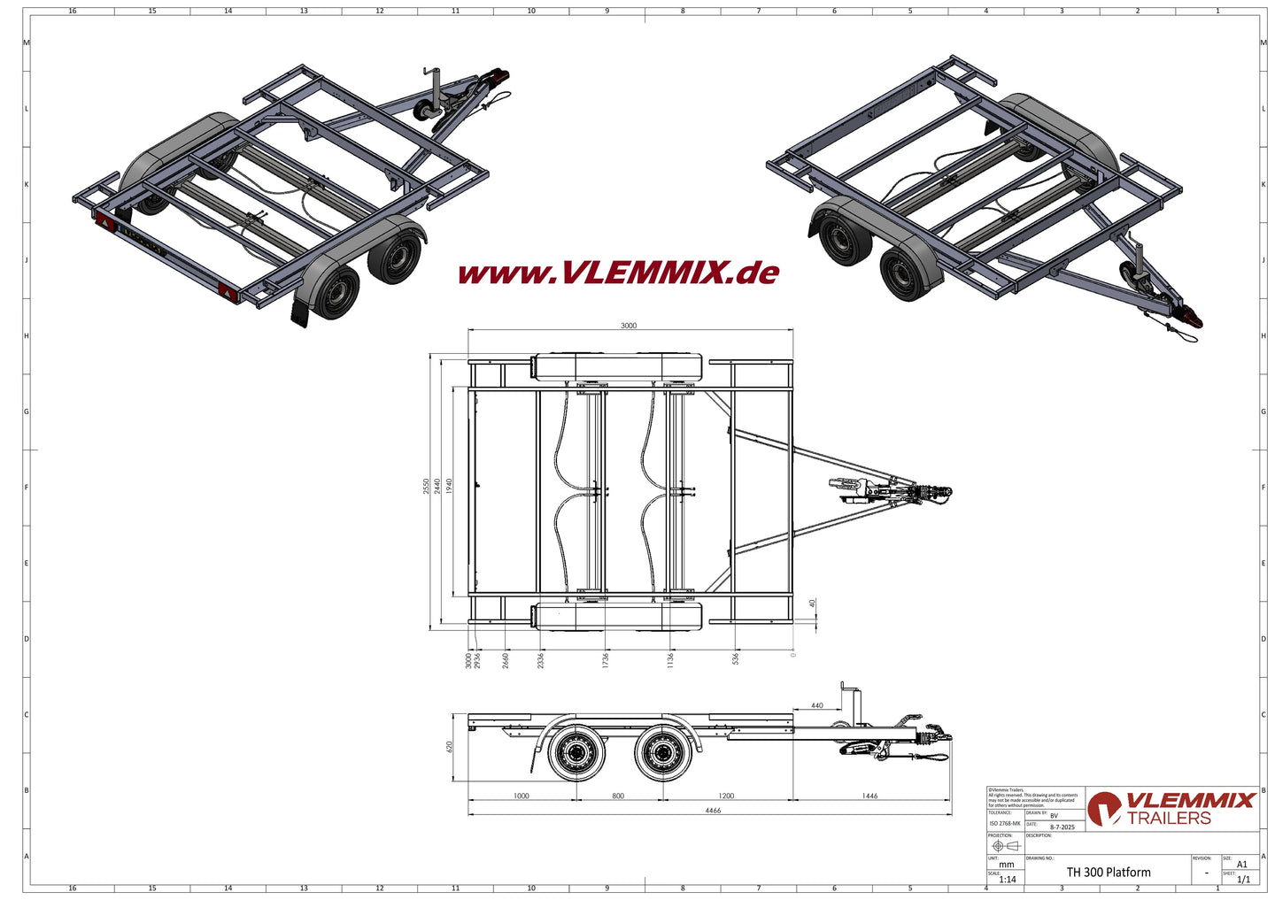 Vlemmix | TH 300 FLATBED 3500 EU-Trailer