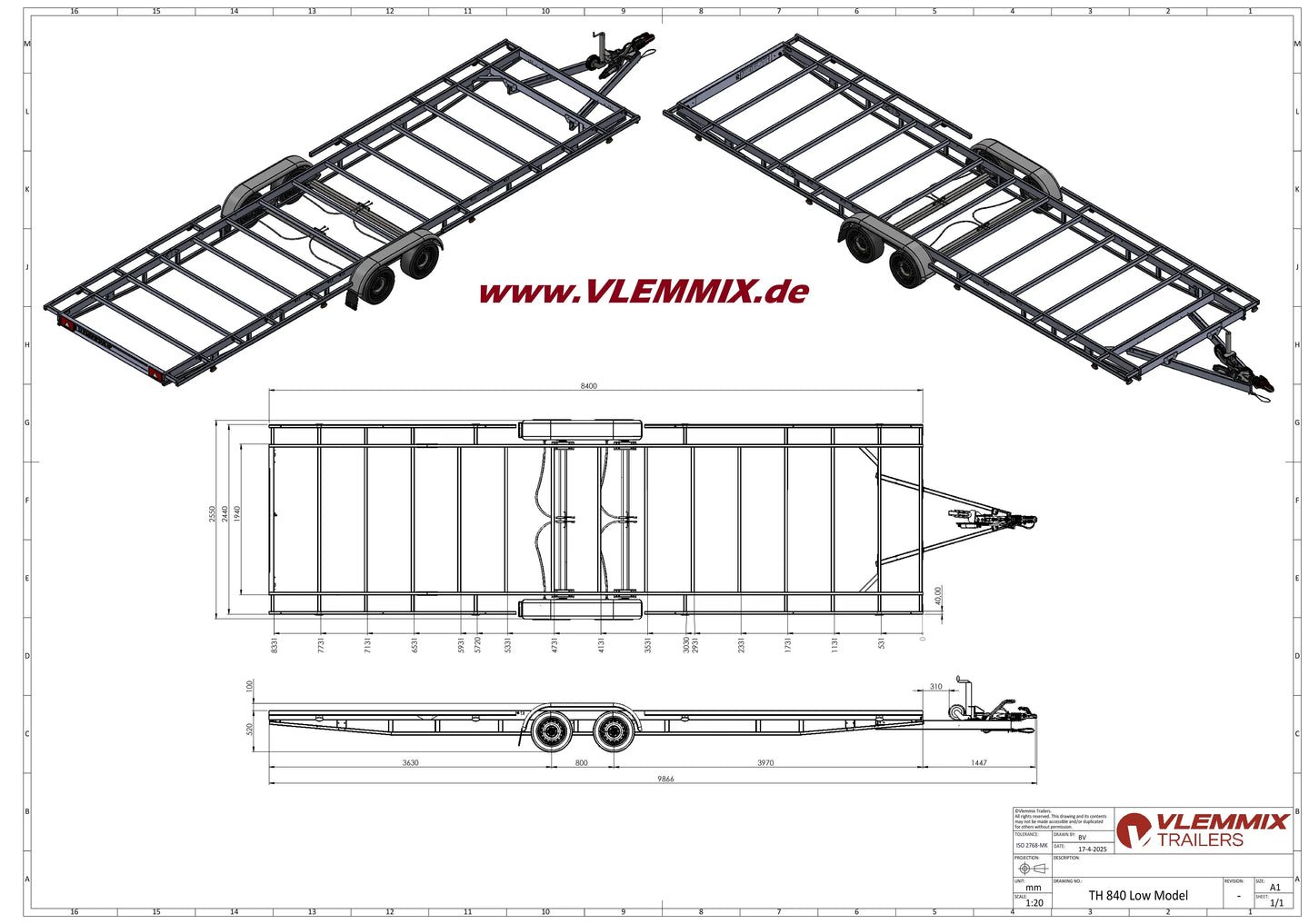 Vlemmix | TH 840 CLASSIC 3500 EU-Trailer
