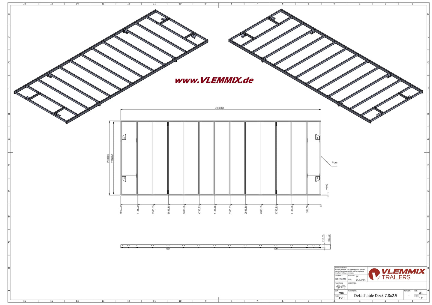 Vlemmix | TH 780 XXL WECHSELPR. 5400 EU-Trailer