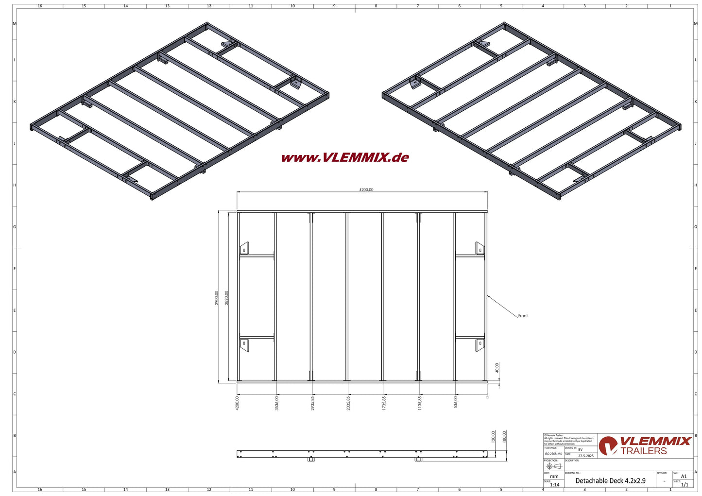 Vlemmix | TH 420 XXL WECHSELPR. 3500 EU-Trailer