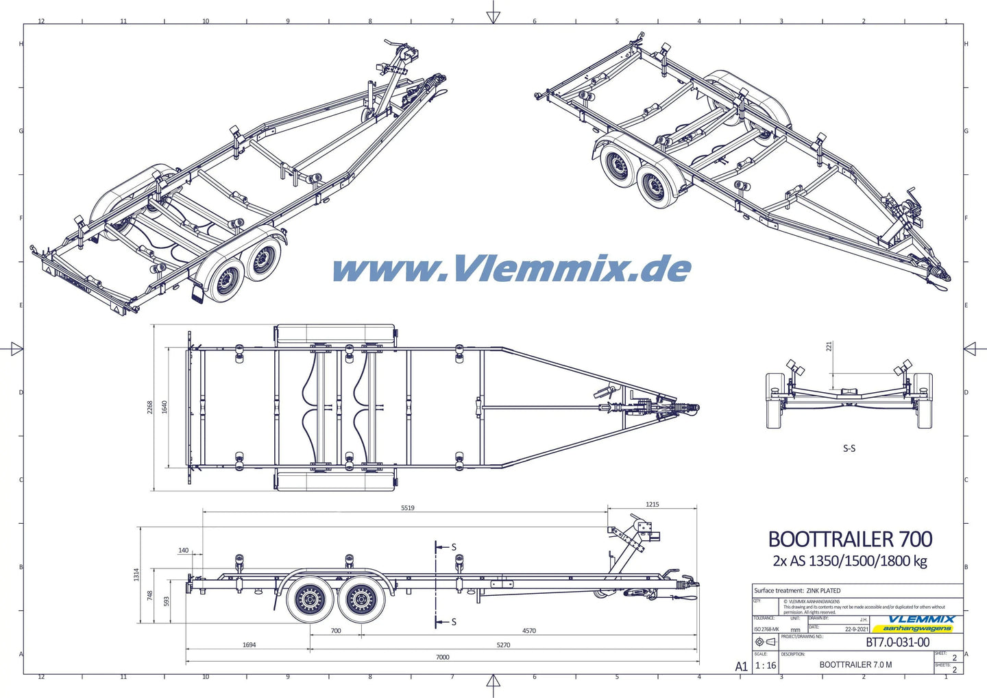 Vlemmix | SMT 3500/7 MB LA EU-Trailer